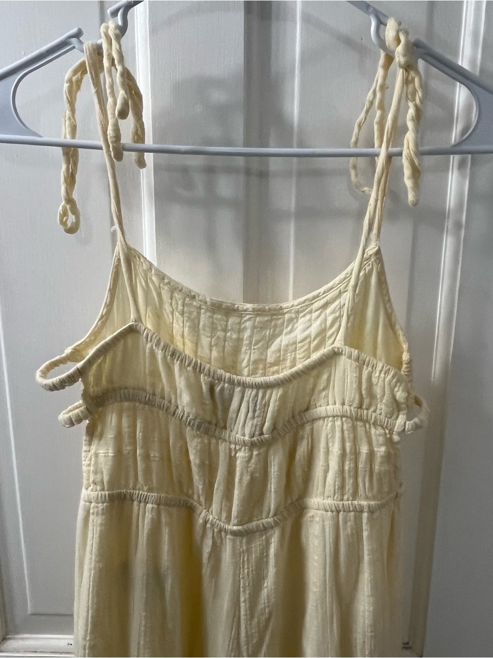 Urban Outfitters Boho Butter Yellow Sand Babe Cotton Gauze Jumpsuit. Small - Picture 6 of 9
